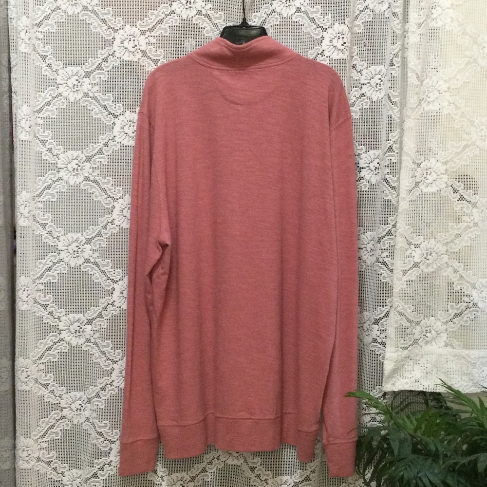 Faherty Men’s Slub Cotton 1/4 Zip Summer Red Sweater Size XXL - Picture 2 of 10